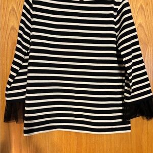 J. Crew Black and White Striped Top